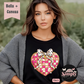 Valentine's Day Retro Disco Heart Coquette Tee