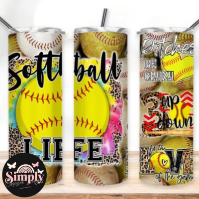 Softball Life  3 up 3 down Tumbler