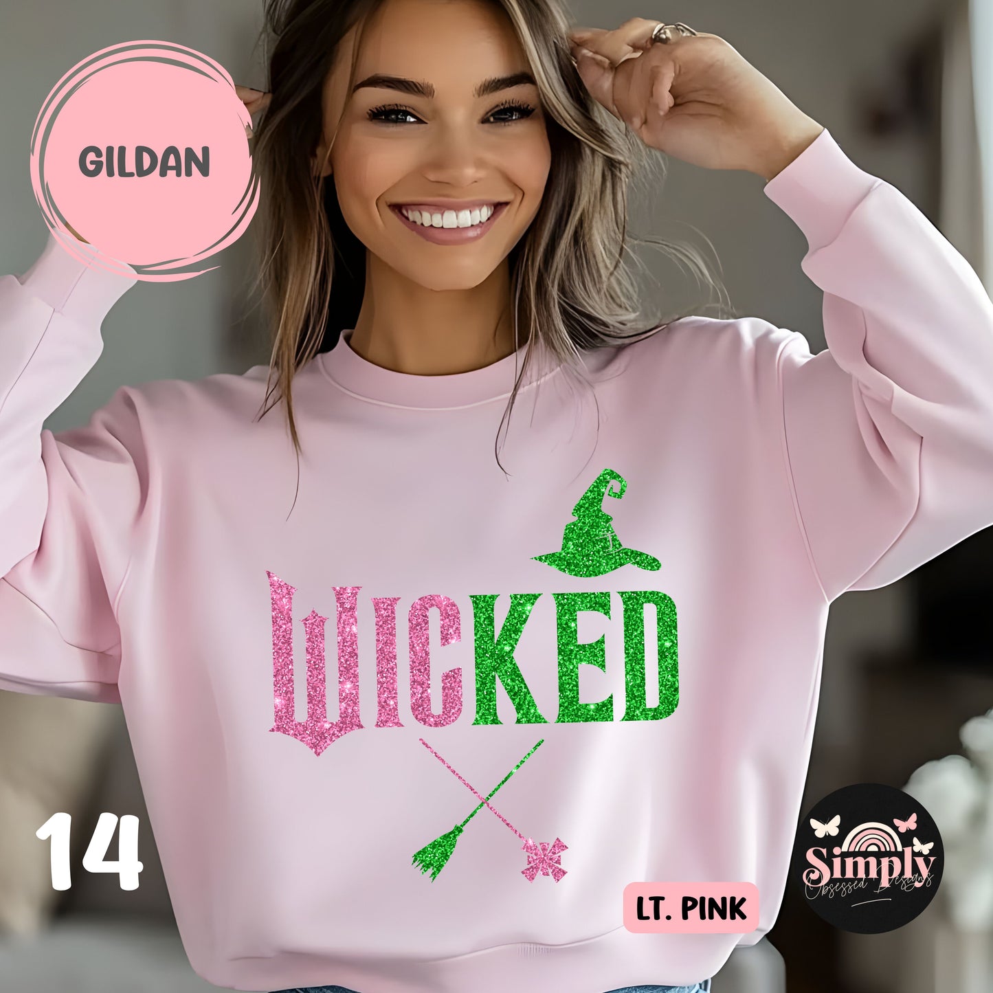 Wicked Faux Glitter Sweatshirt