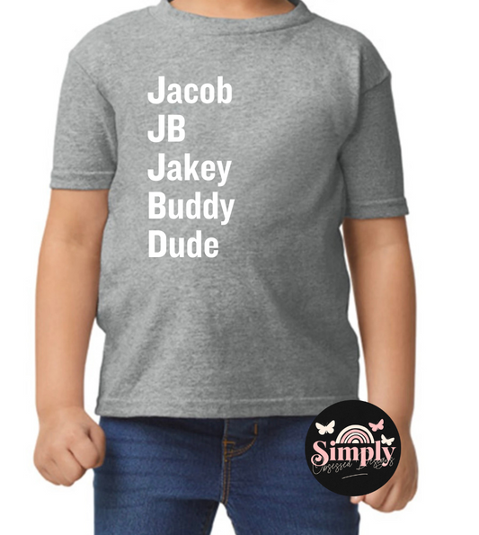 Custom Nicknames Tee