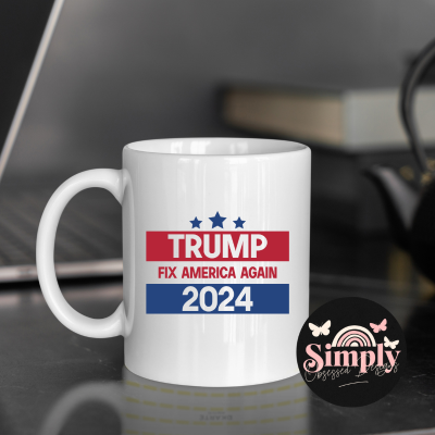 Trump 2024 Fix America Again, Tee, Hat, Mug