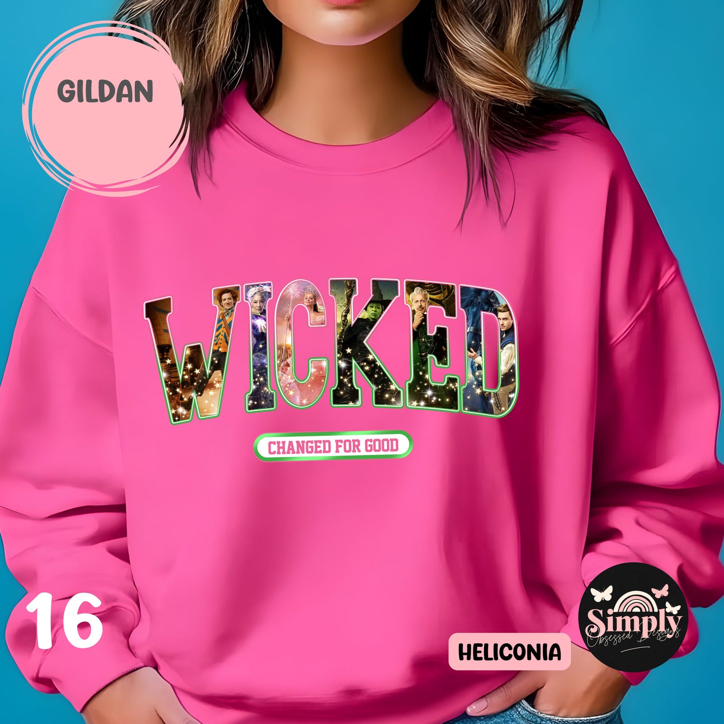 Wicked Photo Block text Sweatshirt