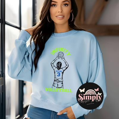 Personalized Volleyball Setter Sweatshirt – 2 Sweet Girls Custom Designs
