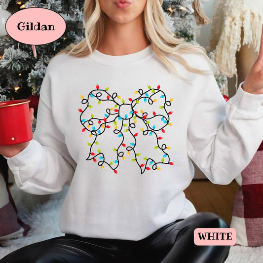 Christmas Lights Coquette Sweatshirt