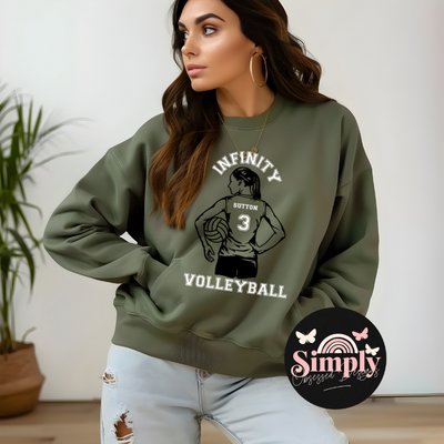 Personalized Volleyball Player Sweatshirt