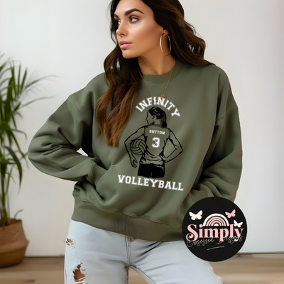 Personalized Volleyball Player Sweatshirt – 2 Sweet Girls Custom Designs