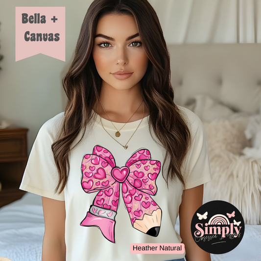 Valentine's Day Hearts Coquette Tee