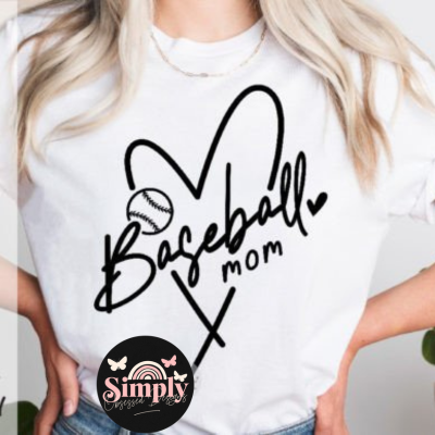 Baseball Mom heart