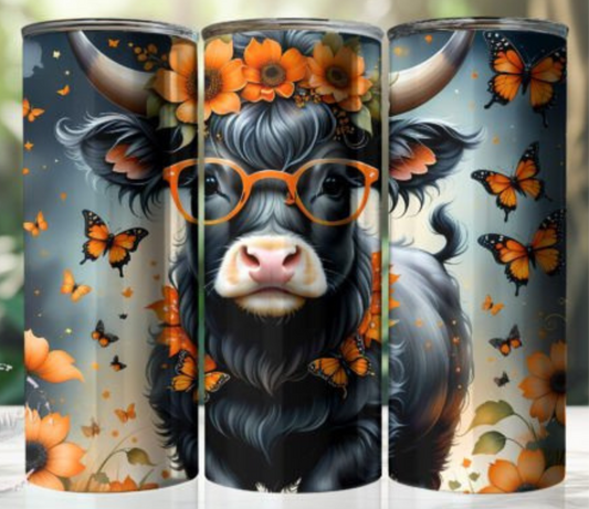 Black Cow & Orange butterflies