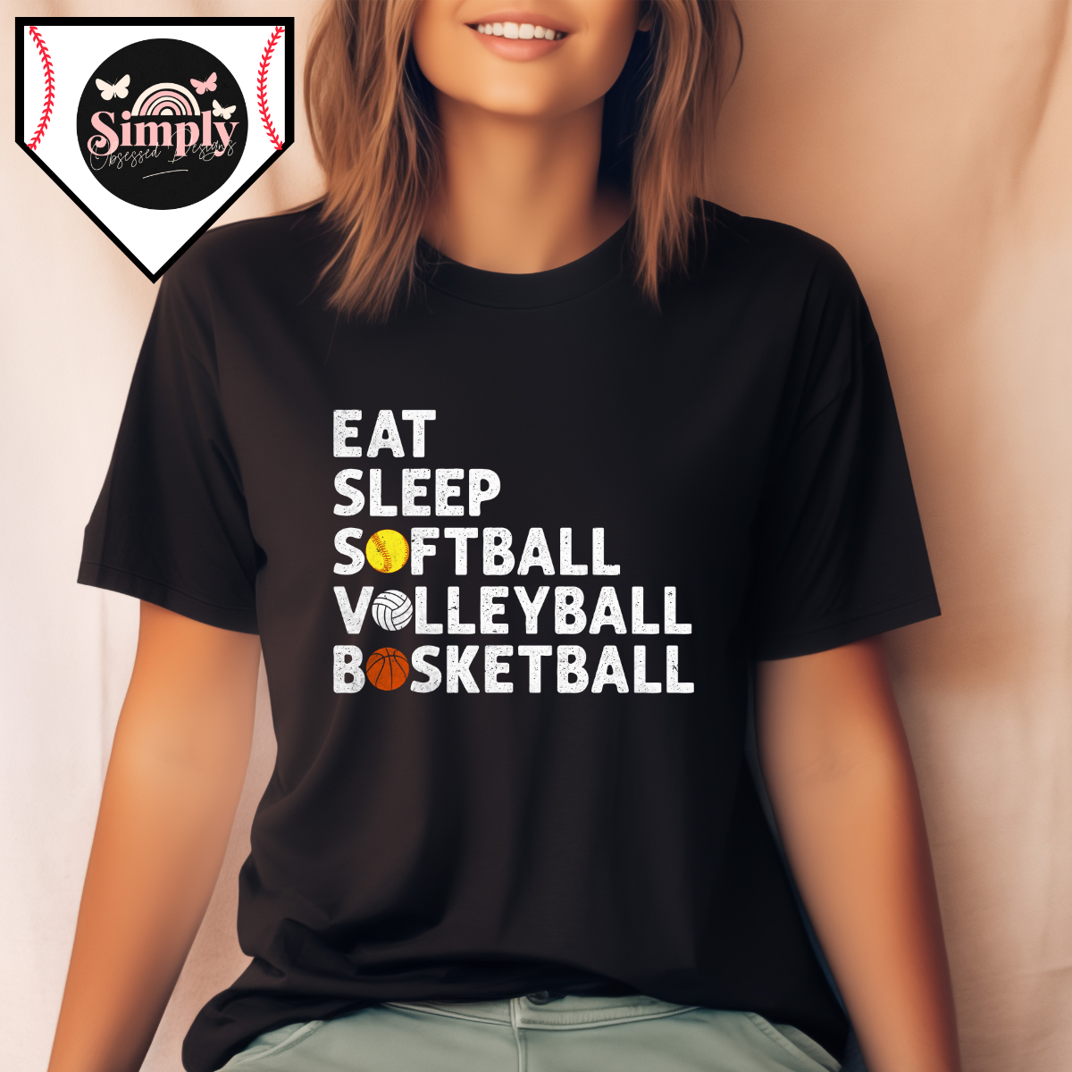 Eat, Sleep, Softball, Volleyball, Basketball