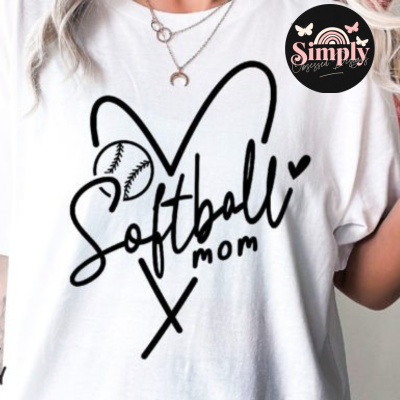 Softball Mom heart