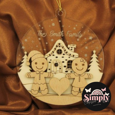 Gingerbread Family Ornament - Personalized