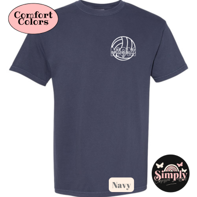 Custom Volleyball Mom T-Shirt - Personalized with Player's Name &amp; Number, Comfort Colors Tees