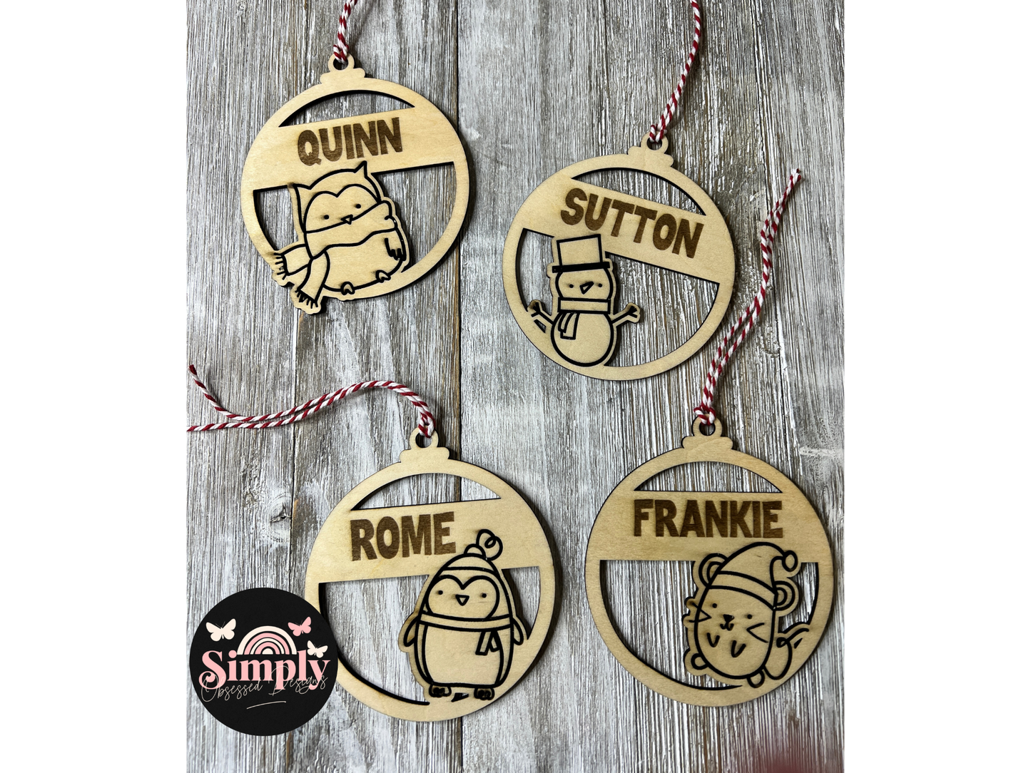 Personalized Winter Characters Ornament