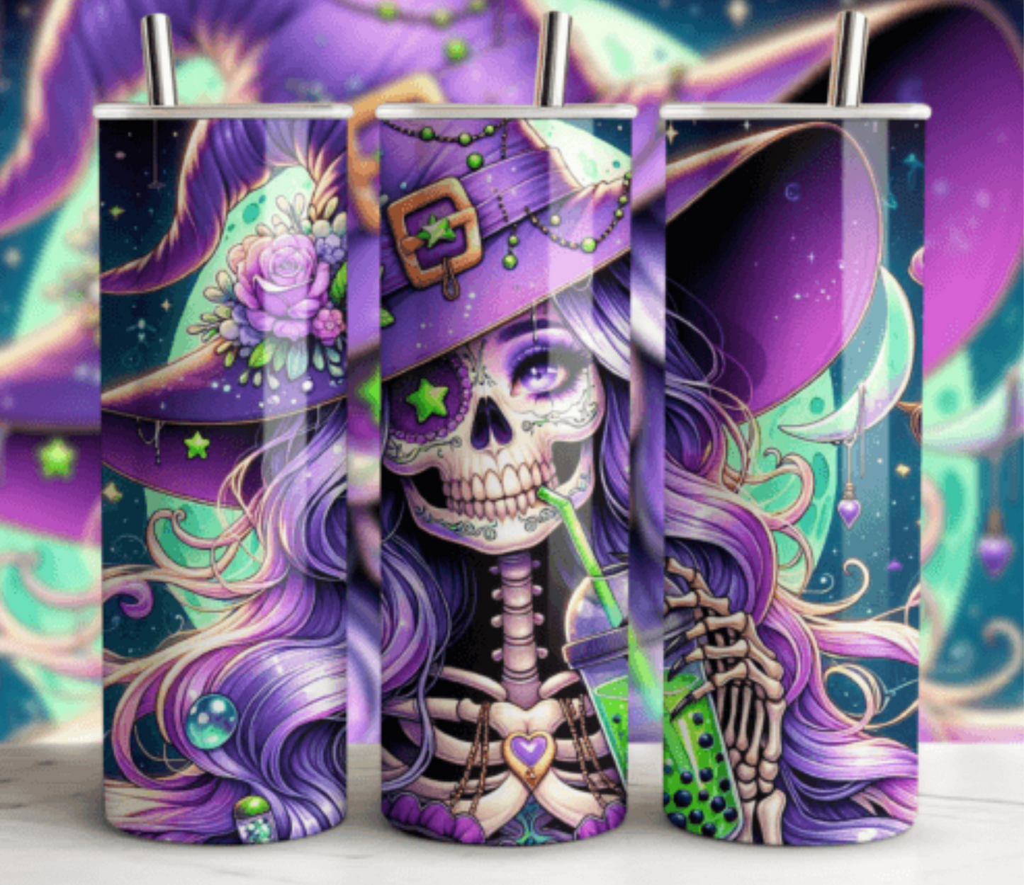 Purple Skeleton Witch