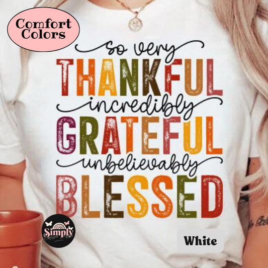 Thankful Grateful Blessed Tee