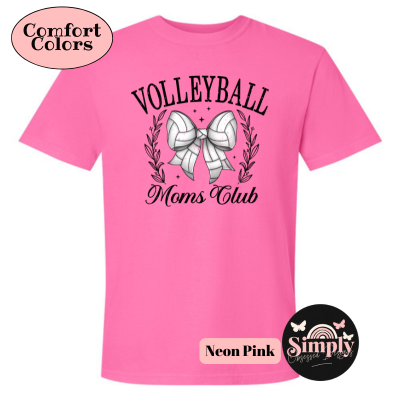 Volleyball Moms Club Coquette Tee