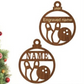 Laser engraved Christmas ornaments