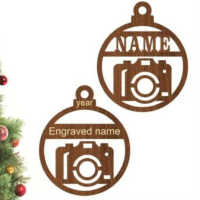 Laser engraved Christmas ornaments