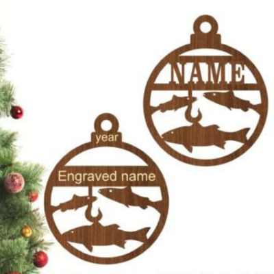 Laser engraved Christmas ornaments