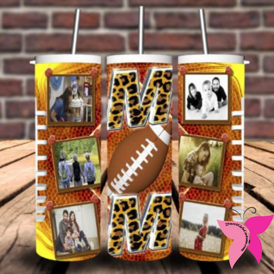 Football Mom Photo Tumbler