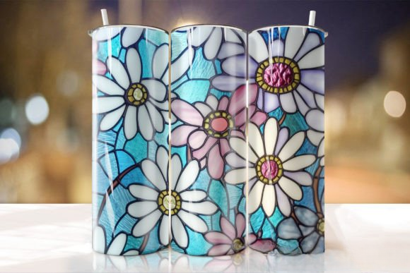 Stained Glass Daisies